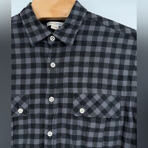 Carbon‎ 2 Cobalt Plaid Long Sleeve Flannel Button Front Shirt Men's Gray Sz 2XL